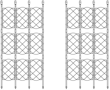 Booso 18x de Mimbre para Plantas Trepadoras Planta Trepadora para Exteriores Enrejado de JardíN Enrejado de Plantas en Maceta Soporte de Plantas de Estilo de Pantalla