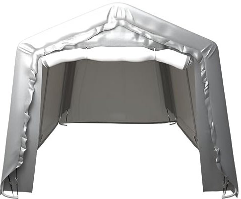 Tenda da magazzino 300 x 750 cm in PE e acciaio zincato – Robusta tenda da giardino per attrezzi e attrezzi – Ideale per giardino, officina e stoccaggio