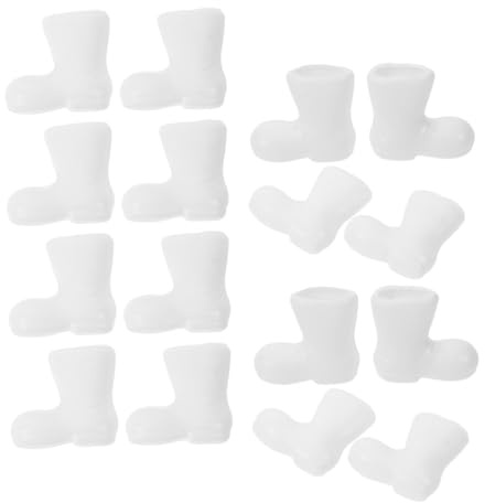 MAGICLULU 24Pcs Mini Santa Boots Cute Plastic Shoes Ornaments for Dollhouse Decoration Mini Christmas Boots for Festive Events Charming Holiday Decor Accessories