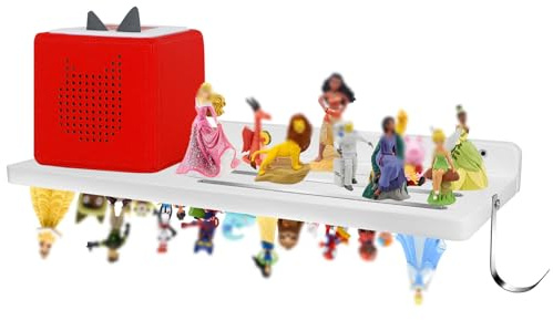 LAOJU Tonie Regal Aufbewahrungsregal für Toniebox und Tonie Figuren Wandmontage Magnetisches Holzregale für Toniefiguren