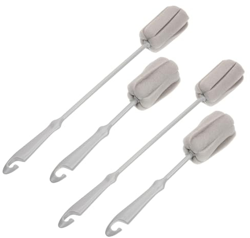 Anneome 4piezas Cepillo para Botellas De Agua y Tazas Cepillo De Esponja Mango para Limpiar Vasos De Vidrio y Fregar