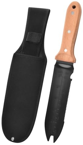 Pala Da Giardino - Cazzuola A Mano In Acciaio Inossidabile Resistente, Impugnatura Ergonomica Antiscivolo, Strumento Di Misurazione Di Profondità Di Precisione, Da Scavo Antiruggine Con Borsa Ox