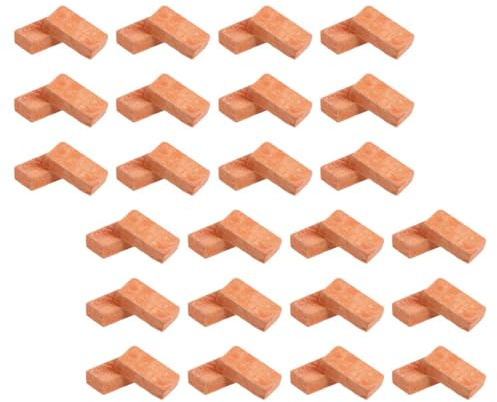 ARTIBETTER Briques Miniatures 60 Pièces pour Construction de Micro-Scènes DIY Maquette Maison en Terre Cuite Modélisme Échelle 1:35