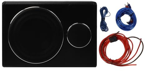 Zohisin Ampli de Caisson de Basses de Voiture 8 Pouces, Compact, Ultra Fin, pour siège, avec Bluetooth Actif Lourd, 800W