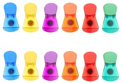 FOMIYES Morsetti Riutilizzabili per Sacchetti Alimentari 12 Pezzi in Plastica, Clip per Chiusura Facile di Snack e Sacchetti Latte, Accessori per Conservazione Alimenti in Colore Casuale