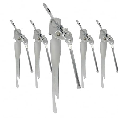 Kansai Convenience 3-in-1 Butterfly Can Opener Stainless Steel Heavy Duty Manual Multipurpose Metal Hardened Blades Tin Opener that Works Comfortable Handle Easy to Use 5PK