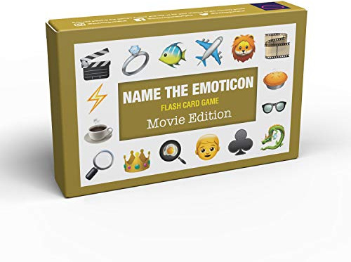 Bubblegum Stuff Name The Emoticon-Spiel – Film – Raten Sie den Satz aus dem Emoticon – lustiges Lernkartenspiel – geeignet für Familie, Kinder, Jugendliche und Erwachsene