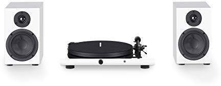 Pro-Ject Juke Box E HiFi Set - Tocadiscos (Tocadiscos de tracción por correa, Blanco, 33,45 RPM, 50 W, 110 W, 415 mm)