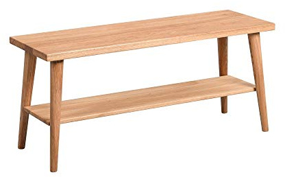 Beauty.Scouts Möbel MM Garderobenbank Annu 2 Massivholz Wildeiche geölt 90x40x30cm Schuhbank Schuhregal Schuhablage Sitzbank Schuhkommode eine Schuhablage aus Holz