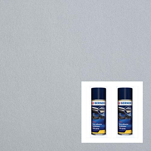 Tramatessile – Stoff-Set Himmel Auto + 2 Sprühkleber für Textilien – Autodach für Audi, VW, BMW, FIAT, Alfa Romeo und andere – Hellgrau