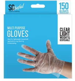 Bargain Gateway Lot de 150 gants multi-usages légers et jetables Transparent