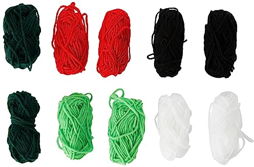 Baker Ross AW920 Großpackung Wolle in Weihnachtsfarben (10 Stück) Festlich Basteln für die ganze Familie, Sortiert