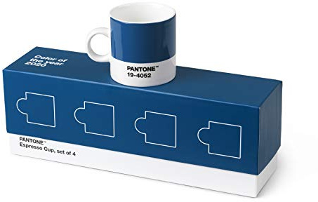 Copenhagen.Design Pantone Espresso Cup, Small Coffee Cup, Fine China (Ceramic), 120 ML, Classic Blue - Gift Box