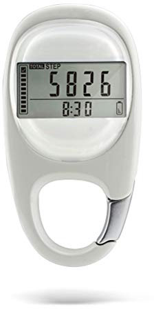 BSTCAR Contapassi da Tasca, Pedometro Digitale 3D Conta Passi con Moschettone Portatile Semplice