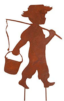 RM E-Commerce - Spina da giardino per ragazzi con canna di ruggine, misura media