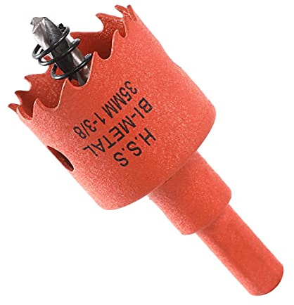 Dribotway Bi-Metall Lochsäge 1-3/8'' 35mm,M42 HSS Schneller Lochschneider,mit 1 Schaft und 1 Bohrer,Für Trockenbaumaterialien, Holz, Kunststoffe und Metalle, Schnitttiefe