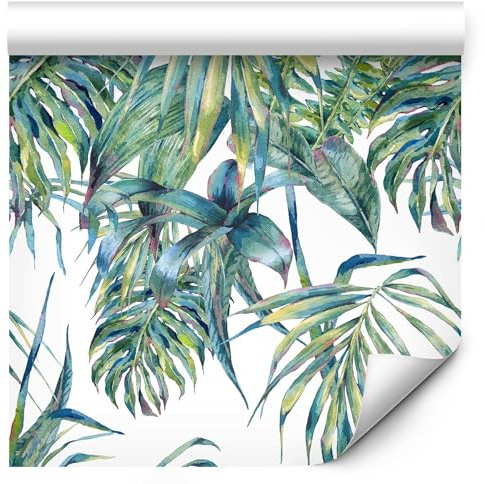 murando - Papier Peint Intissé, Tapisserie Murale Chambre, Feuilles, 10 m | Fabrication EU, Tapisserie Murales Papier Peint, Revêtement Mural, Papiers Peints, Poster Mural, Nature, Décoration