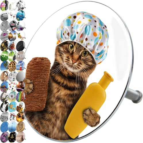 Sanilo Badewannenstöpsel, viele schöne Stöpsel für die Badewanne zur Auswahl, hochwertige Qualität (Shower Cat)