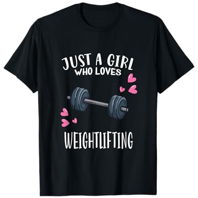 Just A Girl Who Loves Weightlifting Allenamento Fitness Maglietta