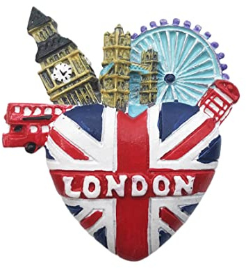 London UK 3D Landmark - Magnete da frigorifero per frigorifero, collezione di decorazioni per la casa e la cucina