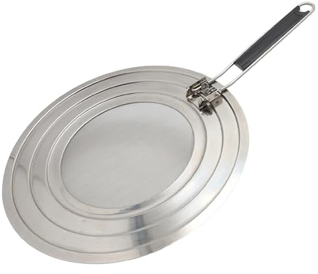 Buckingham Stainless Steel Frying Pan Splatter Screen Guard with Folding Handle 30 cm