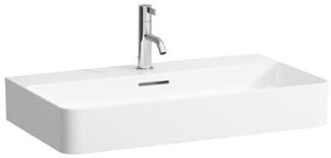 LAUFEN VAL Aufsatzwaschtisch, ohne Hahnloch, mit Überlauf, US geschl. 750x420mm, H8162857161091, Farbe: Schwarz Matt