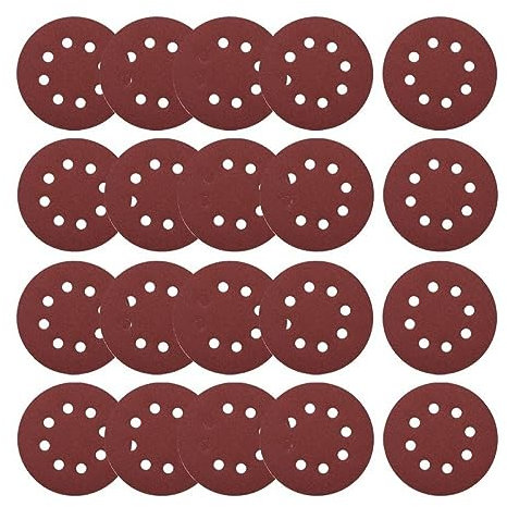 5 pouces 125 mm 8 trous 40-3000 grains disques abrasifs de forme ronde feuille de polissage papier de verre 8 trous ponceuse tampon de polissage, 100 pièces ensemble A 80,3000,125mm