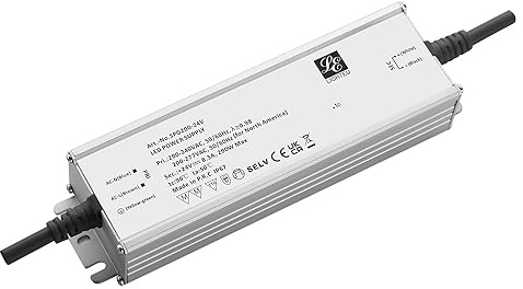 LIGHTEU®, LED Treiber 200W 24V 8,33A LED-Netzteil Trafo Aluminium brummfrei, laststabil, Anschlusskabel ohne Stecker IP67, SPG200-24V