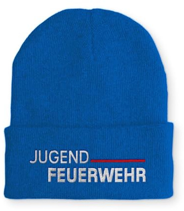 tshirtladen Spruchmütze Strickmütze Jugend Feuerwehr Mütze Wintermütze lustige Beanie mit Stick