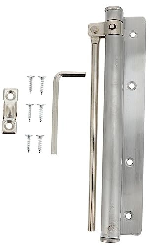 Generic 1 Set Door Closer Locks Closers Adjustable Hanger Noise Door Blocker Stoppers Hinges Catch Soundproofing Shutters Automatic Knobs Protectors Closing Inside Silver Stainless Steel
