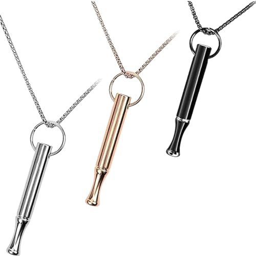 AYNKH 3 Piezas Collar de Respiración, Cadenas Respiratorias de Acero Inoxidable, Collar para Dejar de Fumar de Alivio de la Ansiedad para Meditación