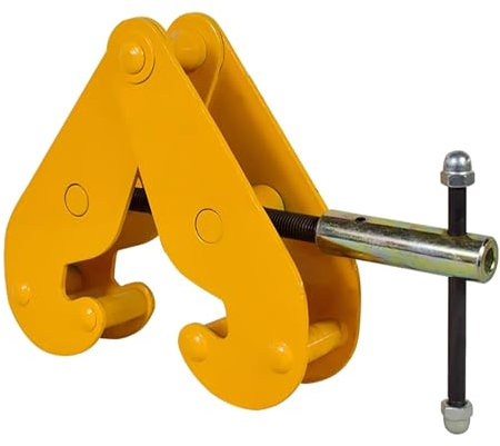 Abrazadera viga vertical alta resistencia, 3.9in-21.6in apertura ajustable abrazadera viga vertical, Capacidad carga 2204lb-22046lb, Para abrazaderas viga elevación horizontal vertical(Size:1T/2204lb)