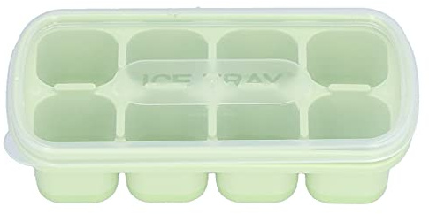 Plateau de glaçon à 8 grille avec couvercle de glaçon de glaçon de glaçon pour la cuisine pour la maison (Vert)