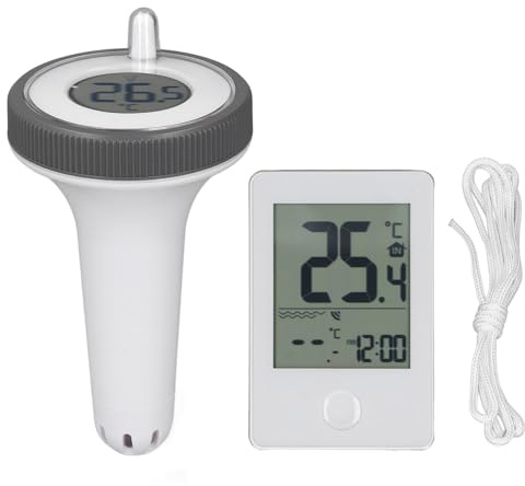 lyrlody WLAN -Poolthermometer, 60 M ± 1 ℃ Präzision mit Schwimmendem LCD -Digital -Thermometer mit IP67 -empfindlicher Sonde, für Aquarium -Badezimmer -Spa