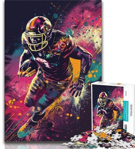 Puzzle für Erwachsene 1000 American-Football-Puzzles für Teenager anspruchsvolles Spiel ganze Familie 75x50cm
