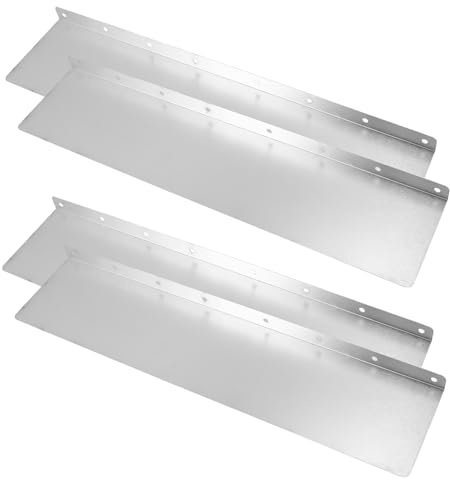 HORIALENCE 4 pezzi Protezioni per Grondaia in Alluminio Resistente per Tetto Deviatore Pioggia Facile da Installare per Protezione Grondaie Casa