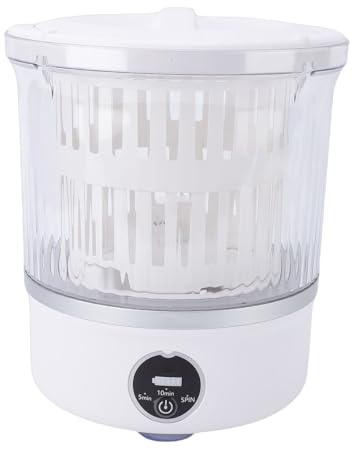 JTLB Lavatrice Portatile, Batteria da 6000 MAh, Touch Screen a LED, Lavaggio a Mano a 360°, Motore da 16.000 Giri/min, Lavatrice da Viaggio Compatta, con Lavatrice per Biancheria