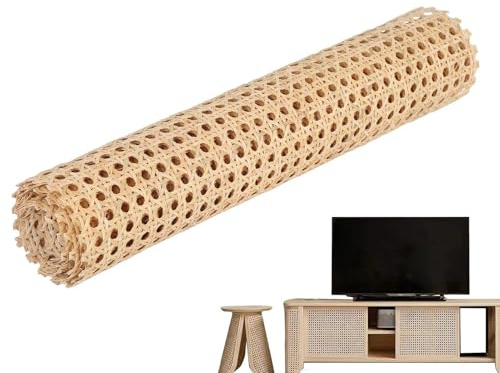 Rattan sockerrör remrulle, Rattan band rulle | Förvävd nätstång | Justerbart stavmaterial för stol, tak, skåp, möbler, gör-det-själv-käppprojekt