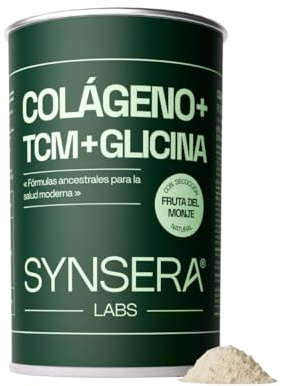 SYNSERA – Colágeno Hidrolizado en Polvo con TCM (MCT) y Glicina – Deep Collagen Bebible – Sabor Vainilla – Articulaciones, Piel y Energía – Endulzado con Fruta del Monje – Sin Azúcar – 400 g
