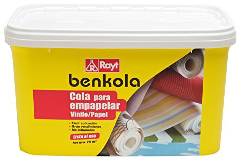 Rayt 1760-23 Benkola papel vinilo: Cola para empapelar. Lista al uso. Papel pintado o vinilo con dorso de papel o tejido. Excelente adherencia y fácil de usar. 5 kg