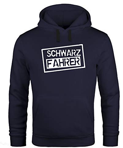 MoonWorks® Hoodie Herren Schwarzfahrer Ski-Fahrer Snowboard-Fahrer Wintersportler Piste lustig Kapuzen-Pullover schwarz XS