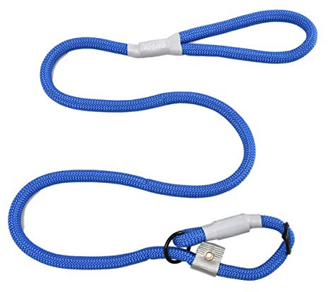 Cesar Millan Slip Lead Leash™; 2-in-1-Schlupfhalsband und Hundetrainingsleine, strapazierfähige, wetterfeste Seilleine, kein Ziehen, Training, Länge 1,2 m, Durchmesser 1 cm (Regulär, Blau)