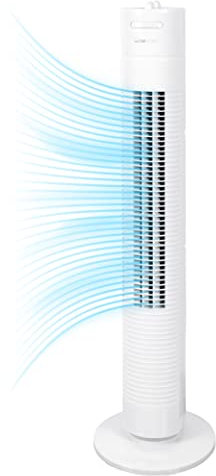 Clatronic Ventilator mit Schwenkfunktion - Standventilator m. Timer - Turmventilator 3 Stufen - Fan - Ventilator leise 78cm - Standventilator sehr leise - Turmventilator sehr leise - TVL 3770 weiß