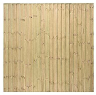 Timber Products (PACK OF 10) Fence Panel 6x6 (1.83m x 1.83m) 6ft x 6ft - Garden Fencing Panels Feather Edge Construction - Pressure Treated Heavy Duty Close Board