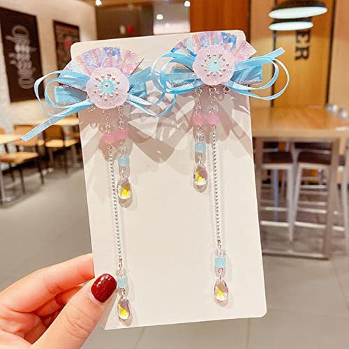 Haarnadel im antiken Stil mit Quaste, lange Kette, Perlen, baumelnder chinesischer Hanfu-Kopfschmuck