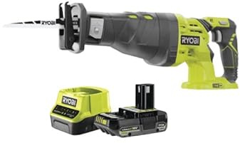 Pack RYOBI Scie sabre R18RS-0-18V One+ - 1 Batterie 2.0Ah - 1 Chargeur rapide