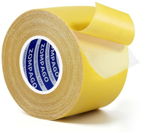 ZOMPAGO Double Sided Tape Heavy Duty,10m x 6cm, Super Strong Cloth Mesh Mounting Tape, Removable No Residue Carpet Tape, Waterproof Adhesive for Indoor & Outdoor Use