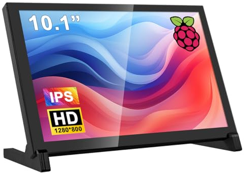 Hosyond 10.1 IPS LCD Capacitive Touch Screen Monitor, 1280x800 HDMI Display for Raspberry Pi 5/4/3B+ Xbox PS4 Windows 7/8/10