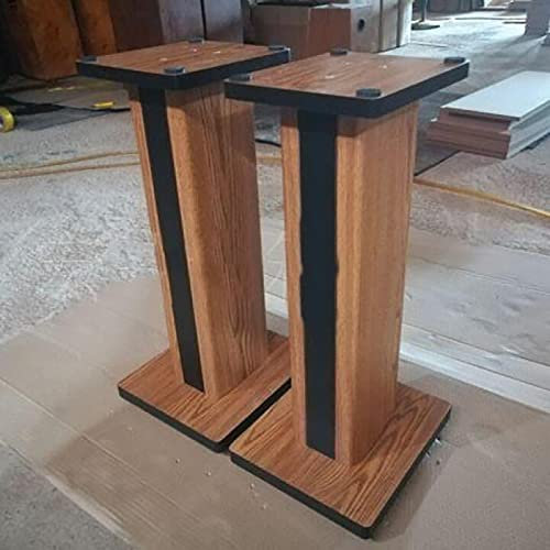 Pieds d'Enceintes Supports d'enceintes de bibliothèque, pour Haut-parleurs de Bureau et Satellites HiFi Home-Cinema, Conception MDF Absorbant Les Vibrations, idéal pour Les Enceintes de cinéma maiso