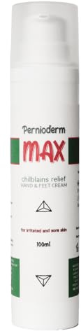 Pernioderm Max Relief Chilblains Cream 100ml | Intense Relief formula for irritated sore skin | Zinc, Witch Hazel & Tea Tree